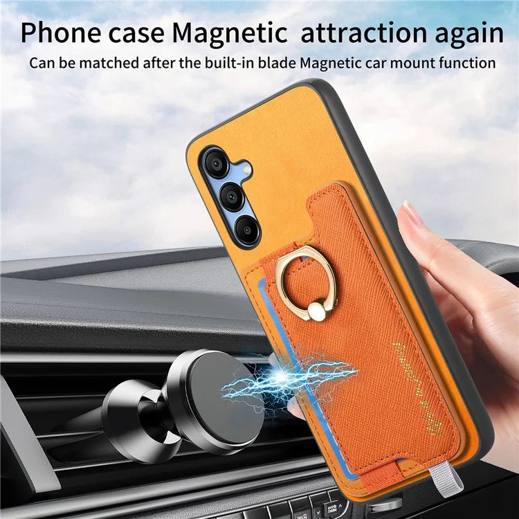 B5 For Samsung Galaxy A25 5G (Global) (161.0 X 76.5 X 8.3mm) Case 2-in-1 Magnetic Detachable Card Holder Leather+TPU Phone Cover