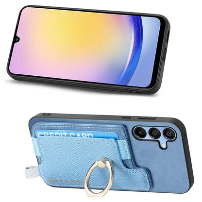 B5 For Samsung Galaxy A25 5G (Global) (161.0 X 76.5 X 8.3mm) Case 2-in-1 Magnetic Detachable Card Holder Leather+TPU Phone Cover