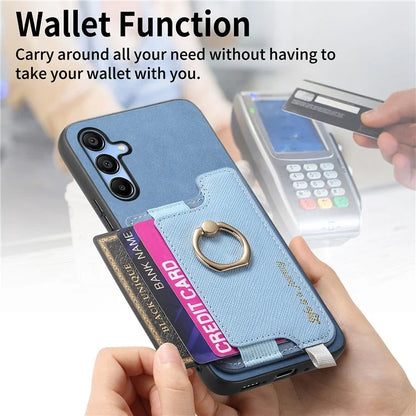 B5 For Samsung Galaxy A25 5G (Global) (161.0 X 76.5 X 8.3mm) Case 2-in-1 Magnetic Detachable Card Holder Leather+TPU Phone Cover
