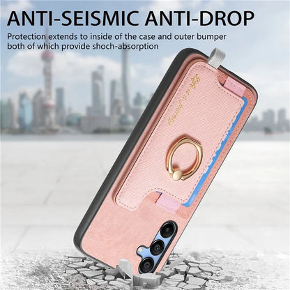 B5 For Samsung Galaxy A25 5G (Global) (161.0 X 76.5 X 8.3mm) Case 2-in-1 Magnetic Detachable Card Holder Leather+TPU Phone Cover