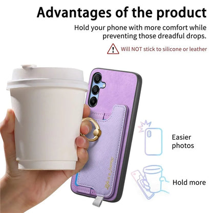 B5 For Samsung Galaxy A25 5G (Global) (161.0 X 76.5 X 8.3mm) Case 2-in-1 Magnetic Detachable Card Holder Leather+TPU Phone Cover