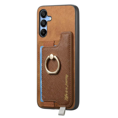 B5 For Samsung Galaxy A25 5G (Global) (161.0 X 76.5 X 8.3mm) Case 2-in-1 Magnetic Detachable Card Holder Leather+TPU Phone Cover