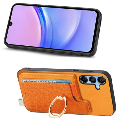 B5 For Samsung Galaxy A15 4G / 5G Case 2-in-1 Magnetic Detachable Card Holder Leather+TPU Phone Cover
