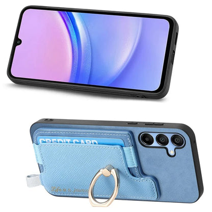 B5 For Samsung Galaxy A15 4G / 5G Case 2-in-1 Magnetic Detachable Card Holder Leather+TPU Phone Cover