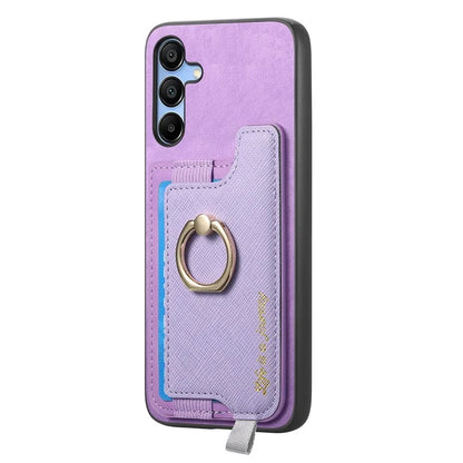 B5 For Samsung Galaxy A15 4G / 5G Case 2-in-1 Magnetic Detachable Card Holder Leather+TPU Phone Cover