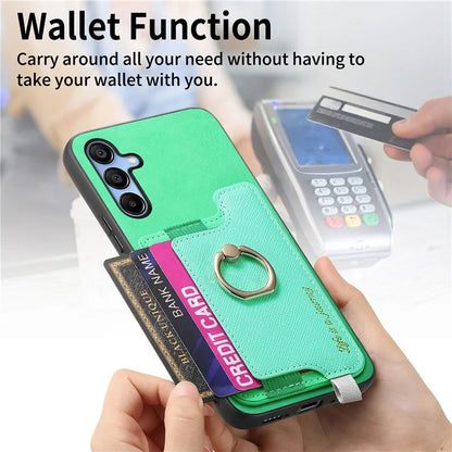 B5 For Samsung Galaxy A15 4G / 5G Case 2-in-1 Magnetic Detachable Card Holder Leather+TPU Phone Cover