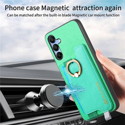 B5 For Samsung Galaxy A15 4G / 5G Case 2-in-1 Magnetic Detachable Card Holder Leather+TPU Phone Cover