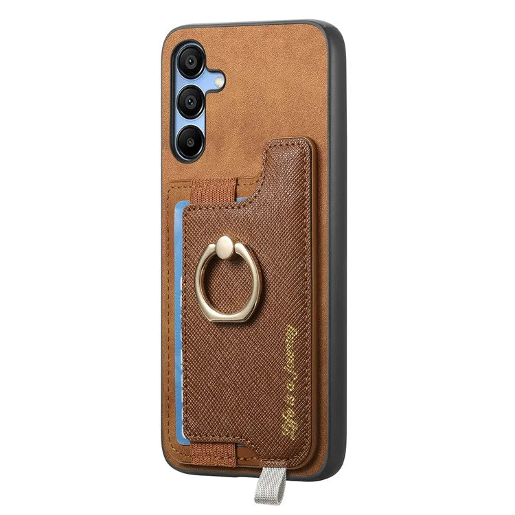B5 For Samsung Galaxy A15 4G / 5G Case 2-in-1 Magnetic Detachable Card Holder Leather+TPU Phone Cover