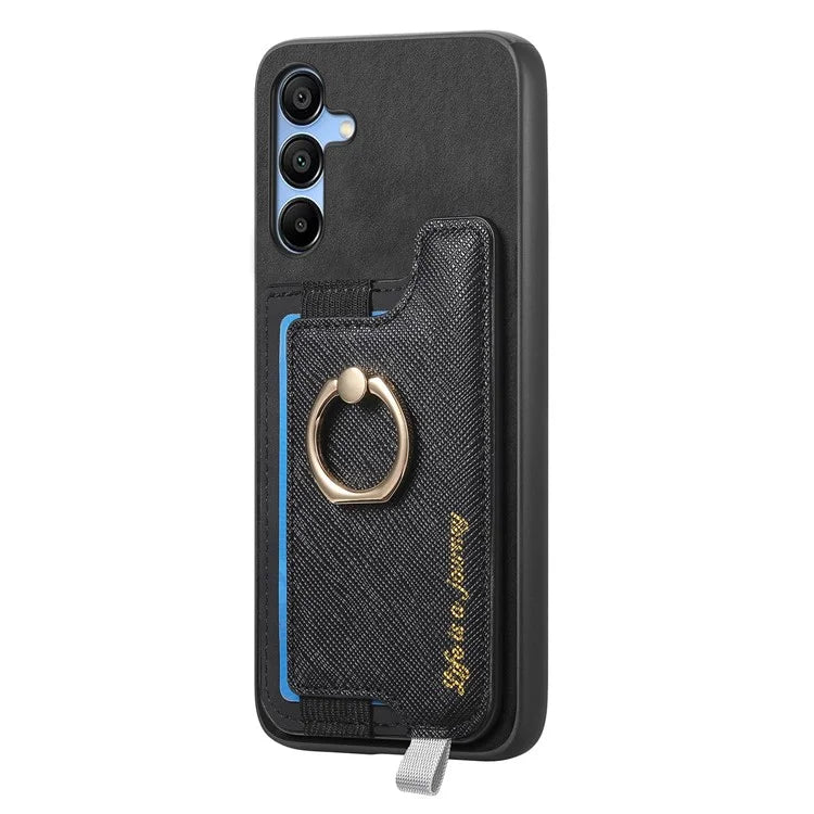 B5 For Samsung Galaxy A15 4G / 5G Case 2-in-1 Magnetic Detachable Card Holder Leather+TPU Phone Cover