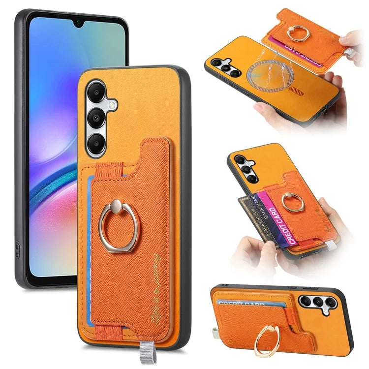 B5 For Samsung Galaxy A05s 4G Case 2-in-1 Magnetic Detachable Card Holder Leather+TPU Phone Cover