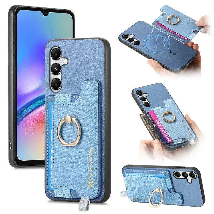 B5 For Samsung Galaxy A05s 4G Case 2-in-1 Magnetic Detachable Card Holder Leather+TPU Phone Cover