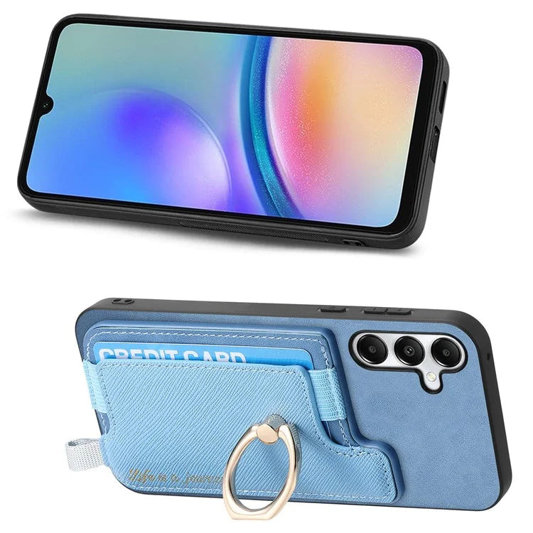 B5 For Samsung Galaxy A05s 4G Case 2-in-1 Magnetic Detachable Card Holder Leather+TPU Phone Cover