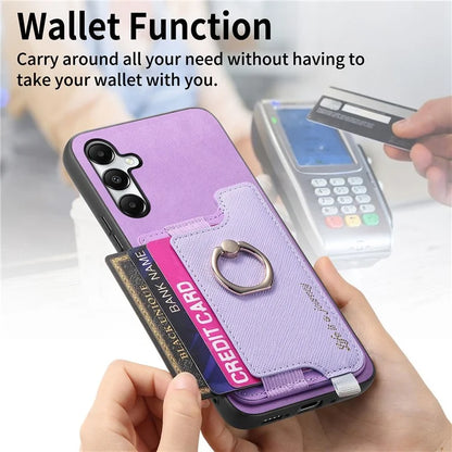 B5 For Samsung Galaxy A05s 4G Case 2-in-1 Magnetic Detachable Card Holder Leather+TPU Phone Cover