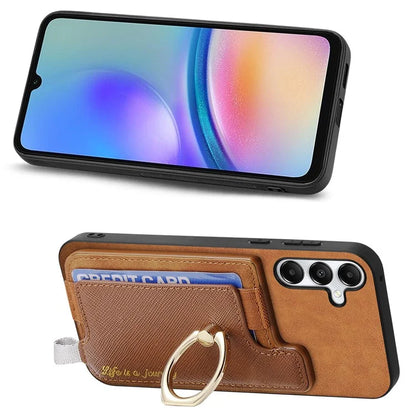 B5 For Samsung Galaxy A05s 4G Case 2-in-1 Magnetic Detachable Card Holder Leather+TPU Phone Cover