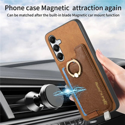 B5 For Samsung Galaxy A05s 4G Case 2-in-1 Magnetic Detachable Card Holder Leather+TPU Phone Cover