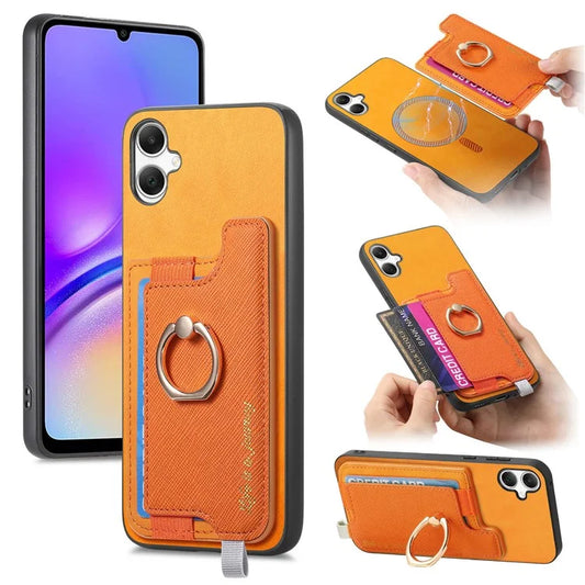 B5 For Samsung Galaxy A05 4G Case 2-in-1 Magnetic Detachable Card Holder Leather+TPU Phone Cover