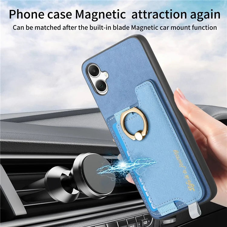 B5 For Samsung Galaxy A05 4G Case 2-in-1 Magnetic Detachable Card Holder Leather+TPU Phone Cover