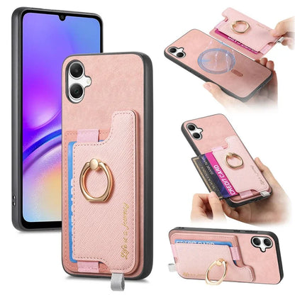 B5 For Samsung Galaxy A05 4G Case 2-in-1 Magnetic Detachable Card Holder Leather+TPU Phone Cover