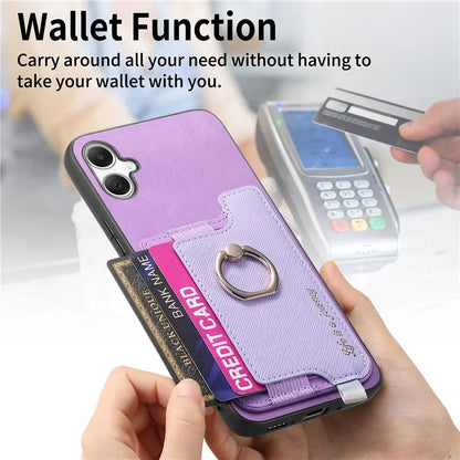 B5 For Samsung Galaxy A05 4G Case 2-in-1 Magnetic Detachable Card Holder Leather+TPU Phone Cover