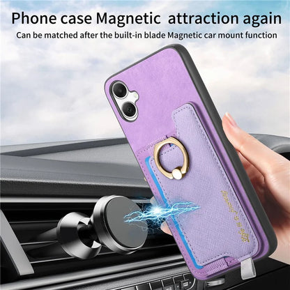 B5 For Samsung Galaxy A05 4G Case 2-in-1 Magnetic Detachable Card Holder Leather+TPU Phone Cover