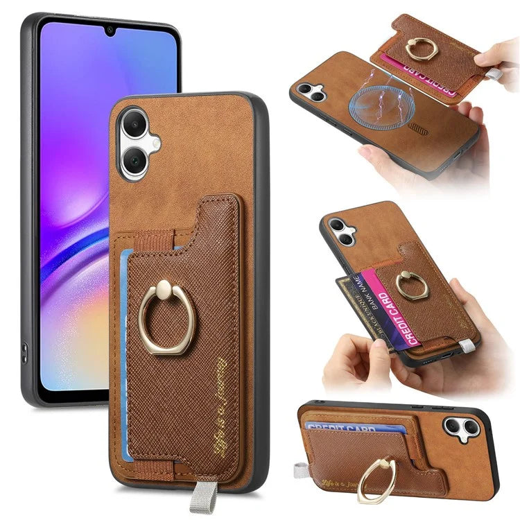 B5 For Samsung Galaxy A05 4G Case 2-in-1 Magnetic Detachable Card Holder Leather+TPU Phone Cover