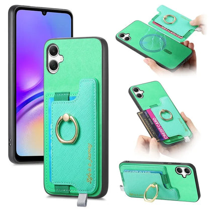 B5 For Samsung Galaxy A05 4G Case 2-in-1 Magnetic Detachable Card Holder Leather+TPU Phone Cover