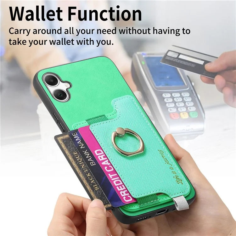B5 For Samsung Galaxy A05 4G Case 2-in-1 Magnetic Detachable Card Holder Leather+TPU Phone Cover