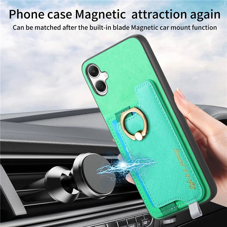 B5 For Samsung Galaxy A05 4G Case 2-in-1 Magnetic Detachable Card Holder Leather+TPU Phone Cover