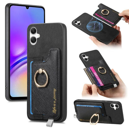 B5 For Samsung Galaxy A05 4G Case 2-in-1 Magnetic Detachable Card Holder Leather+TPU Phone Cover