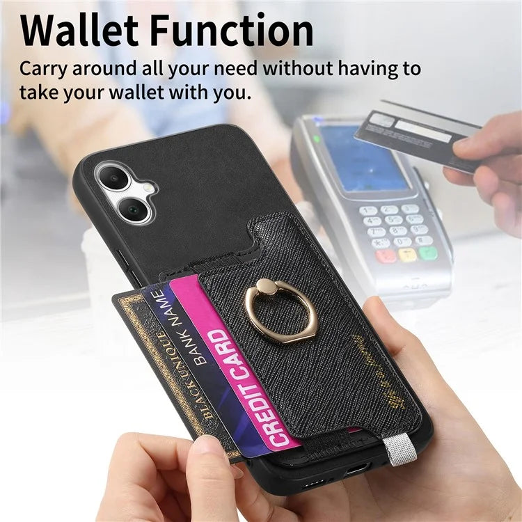 B5 For Samsung Galaxy A05 4G Case 2-in-1 Magnetic Detachable Card Holder Leather+TPU Phone Cover