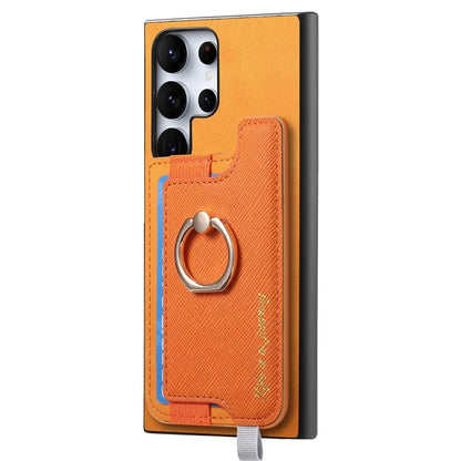 B5 For Samsung	Galaxy S23 Ultra Case 2-in-1 Magnetic Detachable Card Holder Leather+TPU Phone Cover