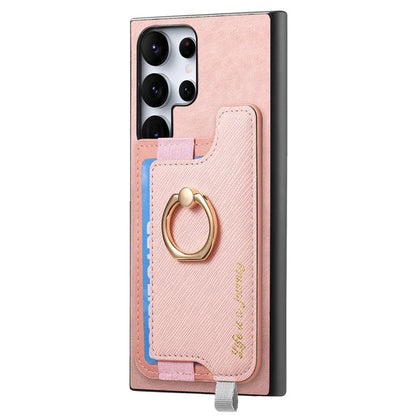 B5 For Samsung	Galaxy S23 Ultra Case 2-in-1 Magnetic Detachable Card Holder Leather+TPU Phone Cover