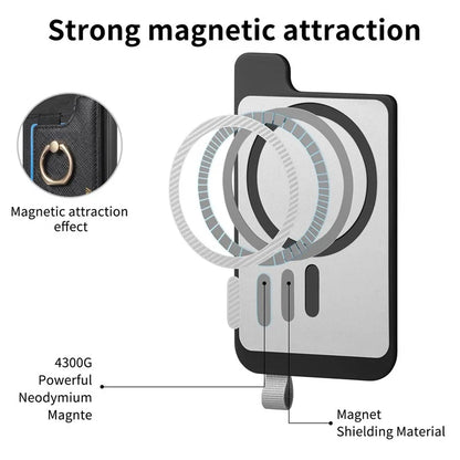 B5 For Samsung	Galaxy S23 Ultra Case 2-in-1 Magnetic Detachable Card Holder Leather+TPU Phone Cover