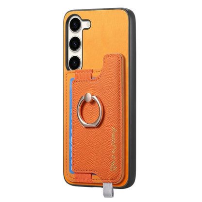 B5 For Samsung Galaxy S23 Case 2-in-1 Magnetic Detachable Card Holder Leather+TPU Phone Cover