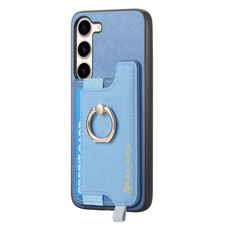 B5 For Samsung Galaxy S23 Case 2-in-1 Magnetic Detachable Card Holder Leather+TPU Phone Cover