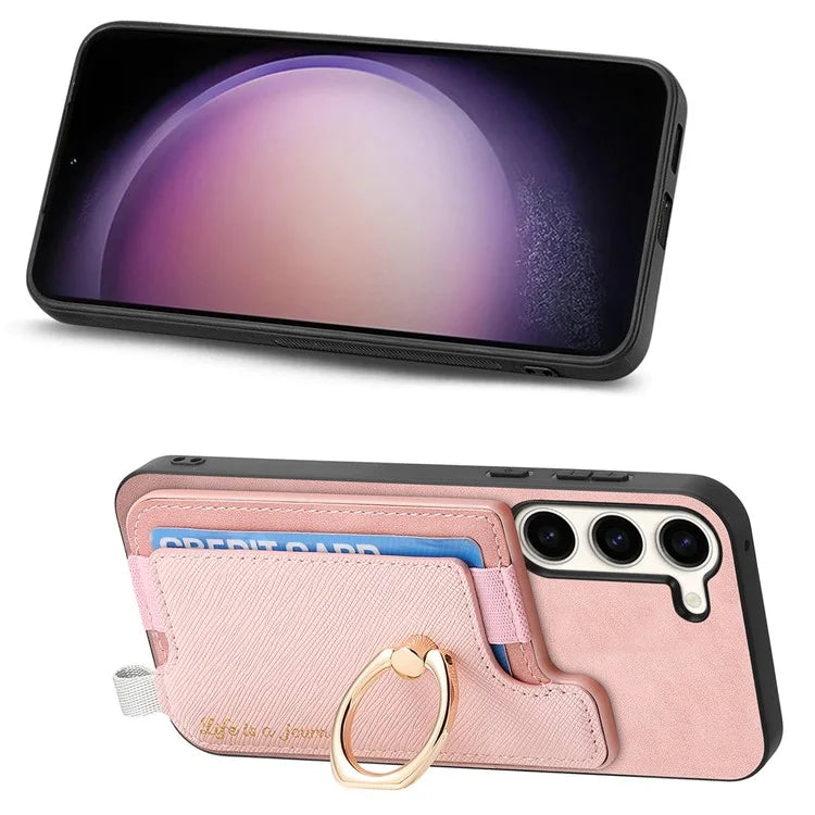 B5 For Samsung Galaxy S23 Case 2-in-1 Magnetic Detachable Card Holder Leather+TPU Phone Cover