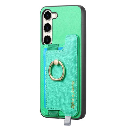 B5 For Samsung Galaxy S23 Case 2-in-1 Magnetic Detachable Card Holder Leather+TPU Phone Cover