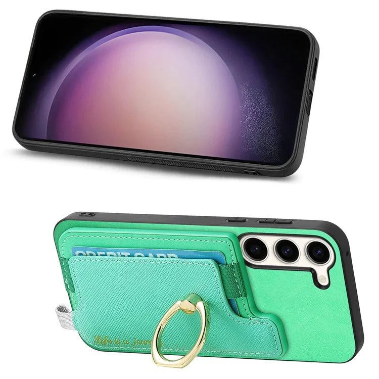 B5 For Samsung Galaxy S23 Case 2-in-1 Magnetic Detachable Card Holder Leather+TPU Phone Cover
