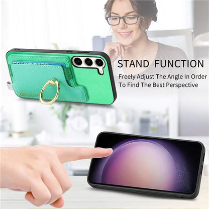 B5 For Samsung Galaxy S23 Case 2-in-1 Magnetic Detachable Card Holder Leather+TPU Phone Cover