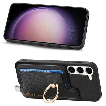 B5 For Samsung Galaxy S23 Case 2-in-1 Magnetic Detachable Card Holder Leather+TPU Phone Cover
