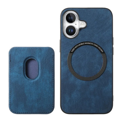 D12 For iPhone 16 Case Leather+TPU Retro Phone Cover with Detachable Card Slot