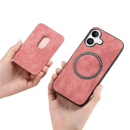 D12 For iPhone 16 Case Leather+TPU Retro Phone Cover with Detachable Card Slot
