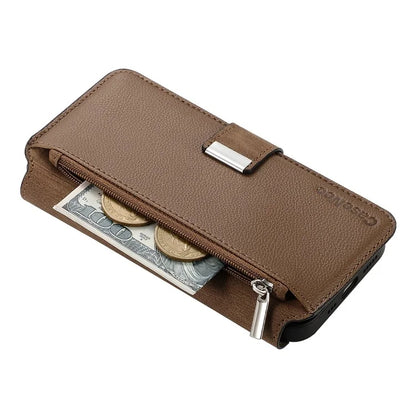 CASENEO MW-02 For iPhone 16 Leather Case Detachable Magnetic Phone Cover