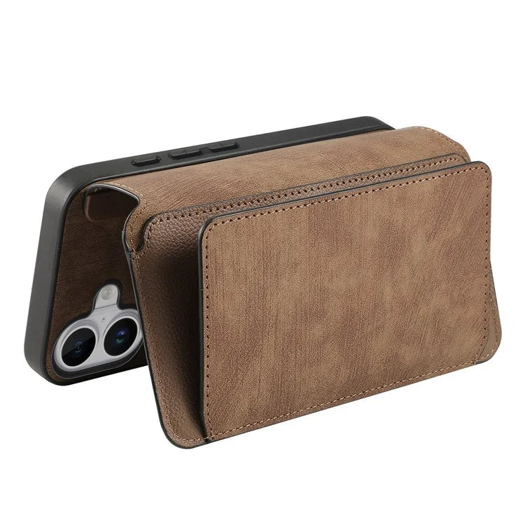 CASENEO MW-02 For iPhone 16 Leather Case Detachable Magnetic Phone Cover