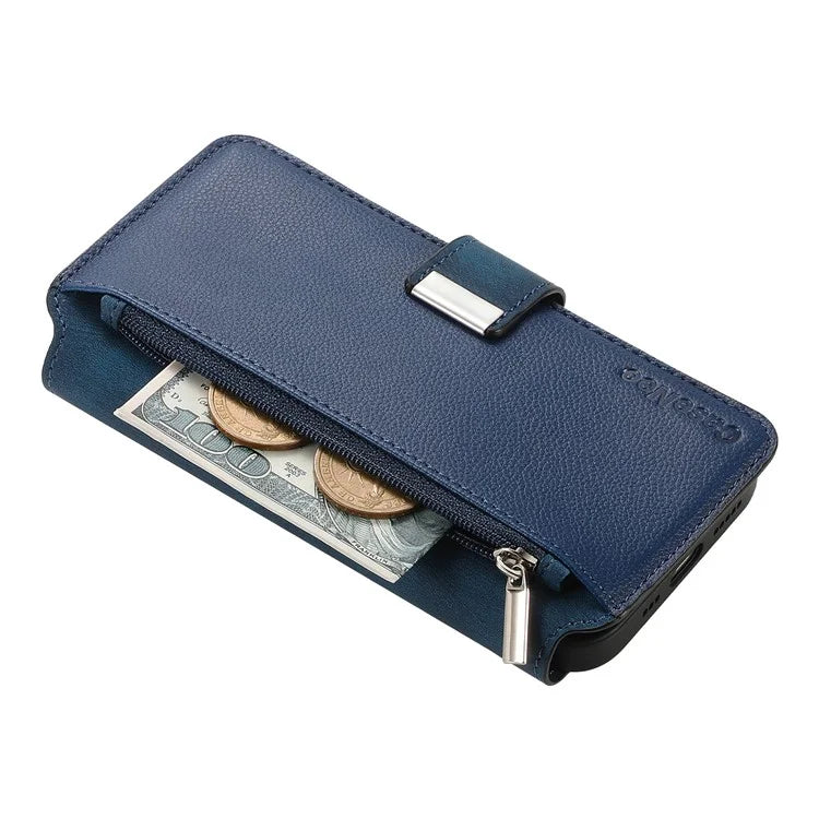 CASENEO MW-02 For iPhone 16 Leather Case Detachable Magnetic Phone Cover