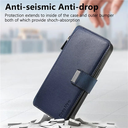 CASENEO MW-02 For iPhone 16 Leather Case Detachable Magnetic Phone Cover