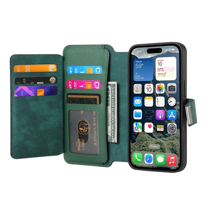 CASENEO MW-02 For iPhone 16 Leather Case Detachable Magnetic Phone Cover