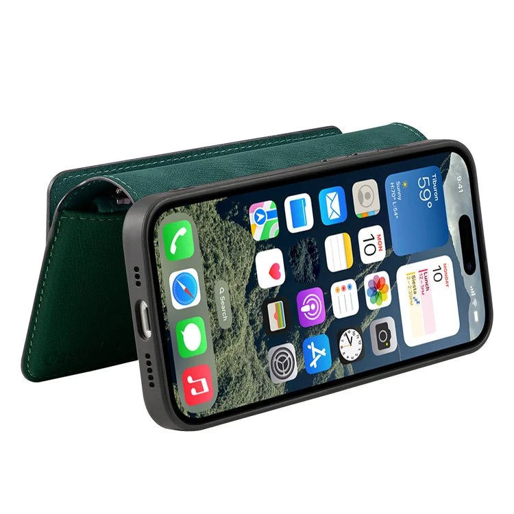 CASENEO MW-02 For iPhone 16 Leather Case Detachable Magnetic Phone Cover