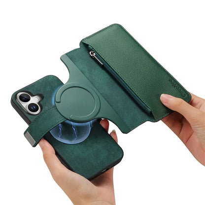 CASENEO MW-02 For iPhone 16 Leather Case Detachable Magnetic Phone Cover