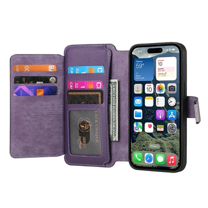 CASENEO MW-02 For iPhone 16 Leather Case Detachable Magnetic Phone Cover